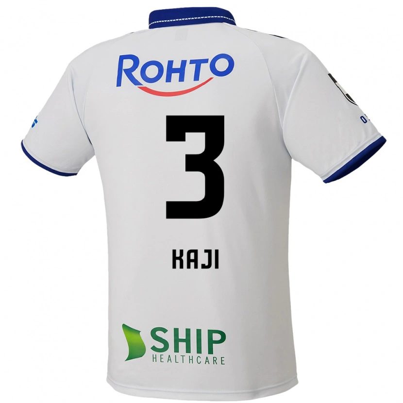 Danxen Kinder Rihito Kaji #3 Weiß Blau Schwarz Auswärtstrikot Trikot 2025/26 T-Shirt