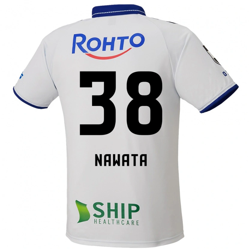 Danxen Kinder Gaku Nawata #38 Weiß Blau Schwarz Auswärtstrikot Trikot 2025/26 T-Shirt