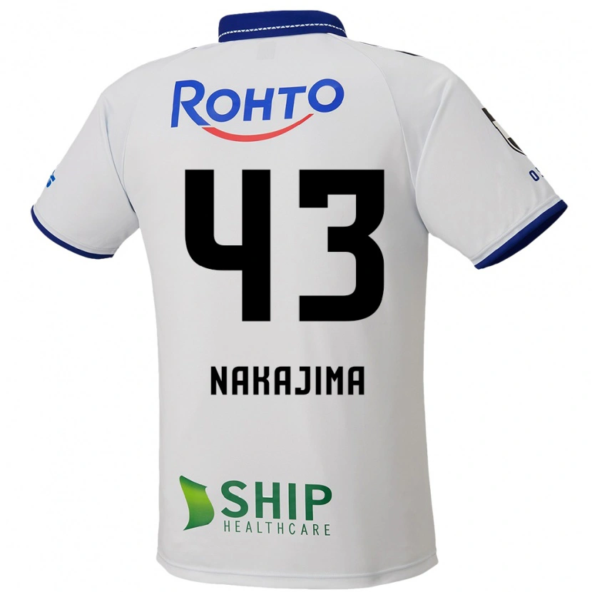 Danxen Kinder Yugo Nakajima #43 Weiß Blau Schwarz Auswärtstrikot Trikot 2025/26 T-Shirt