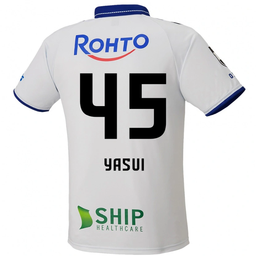 Danxen Kinder Tsukasa Yasui #45 Weiß Blau Schwarz Auswärtstrikot Trikot 2025/26 T-Shirt