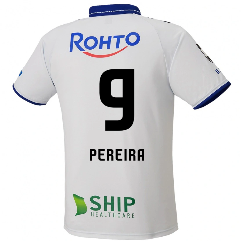 Danxen Kinder Leandro Pereira #9 Weiß Blau Schwarz Auswärtstrikot Trikot 2025/26 T-Shirt