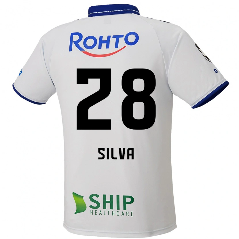 Danxen Kinder Wellington Silva #28 Weiß Blau Schwarz Auswärtstrikot Trikot 2025/26 T-Shirt