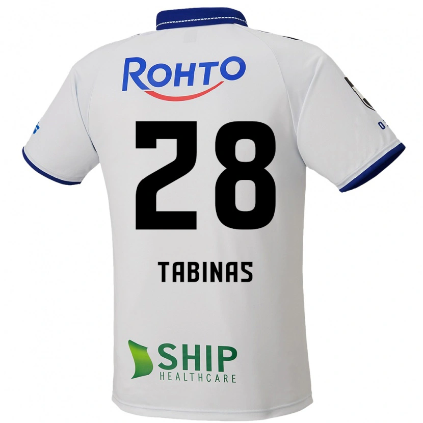 Danxen Kinder Jefferson Tabinas #28 Weiß Blau Schwarz Auswärtstrikot Trikot 2025/26 T-Shirt