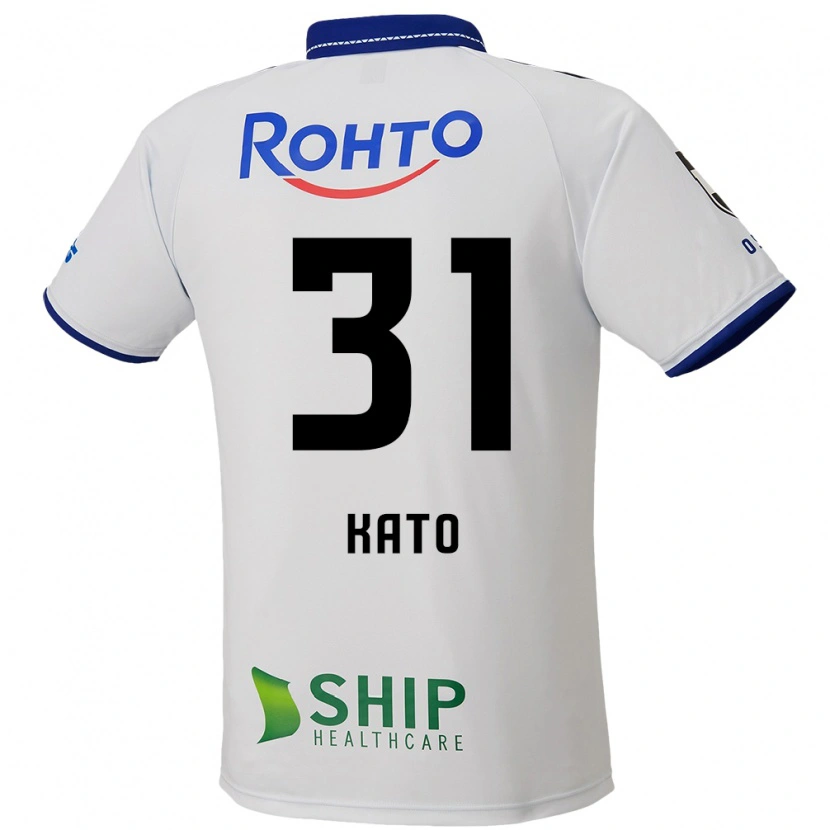 Danxen Kinder Taichi Kato #31 Weiß Blau Schwarz Auswärtstrikot Trikot 2025/26 T-Shirt
