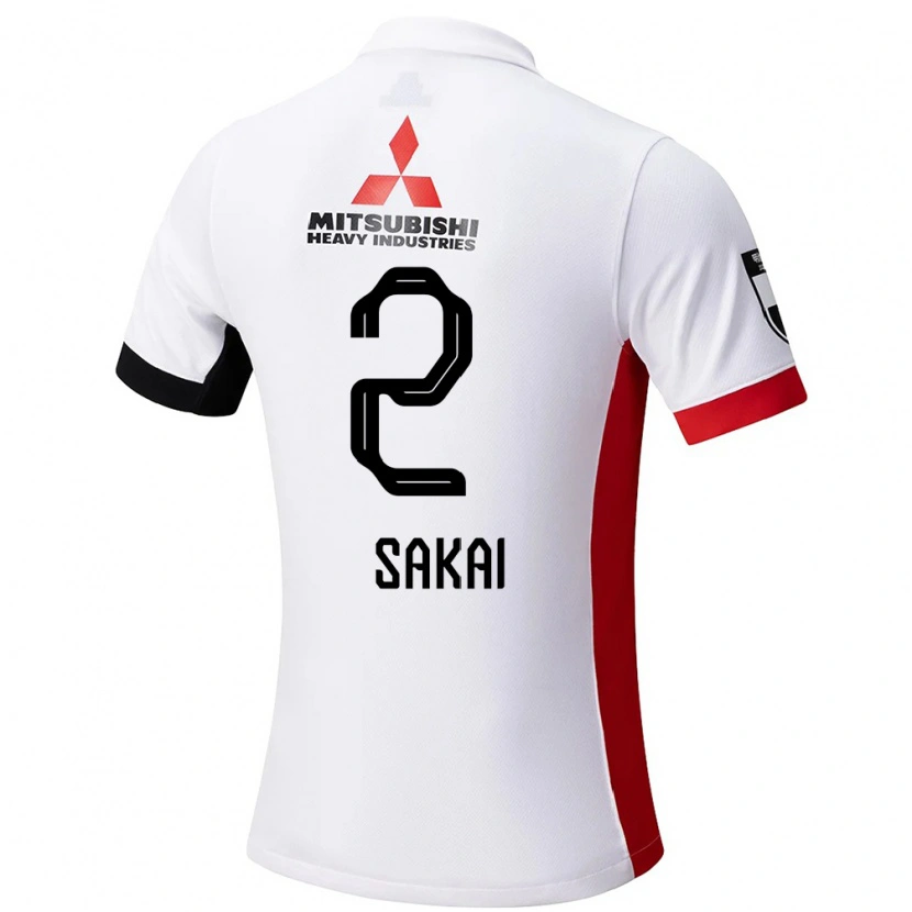 Danxen Kinder Hiroki Sakai #2 Weiß Schwarz Auswärtstrikot Trikot 2025/26 T-Shirt