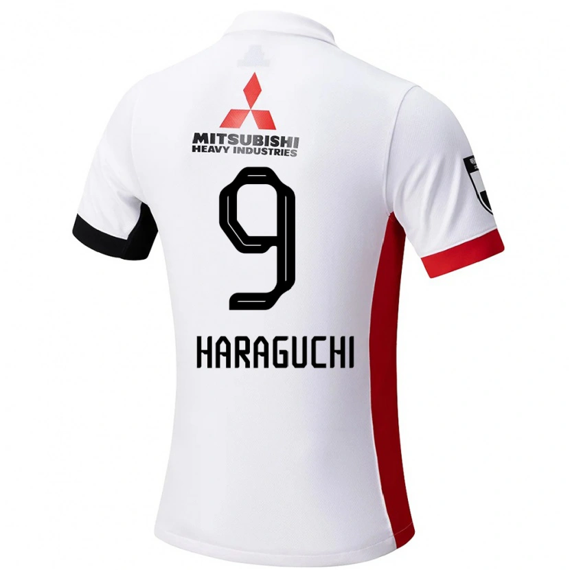 Danxen Kinder Genki Haraguchi #9 Weiß Schwarz Auswärtstrikot Trikot 2025/26 T-Shirt