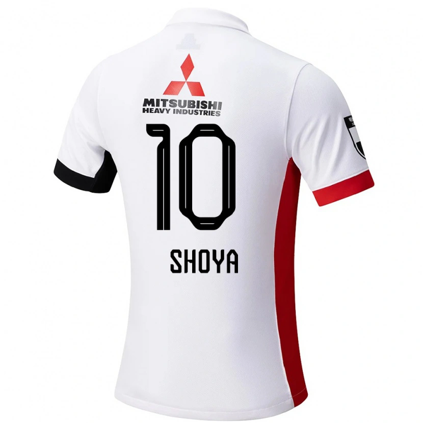 Danxen Kinder Shoya Nakajima #10 Weiß Schwarz Auswärtstrikot Trikot 2025/26 T-Shirt