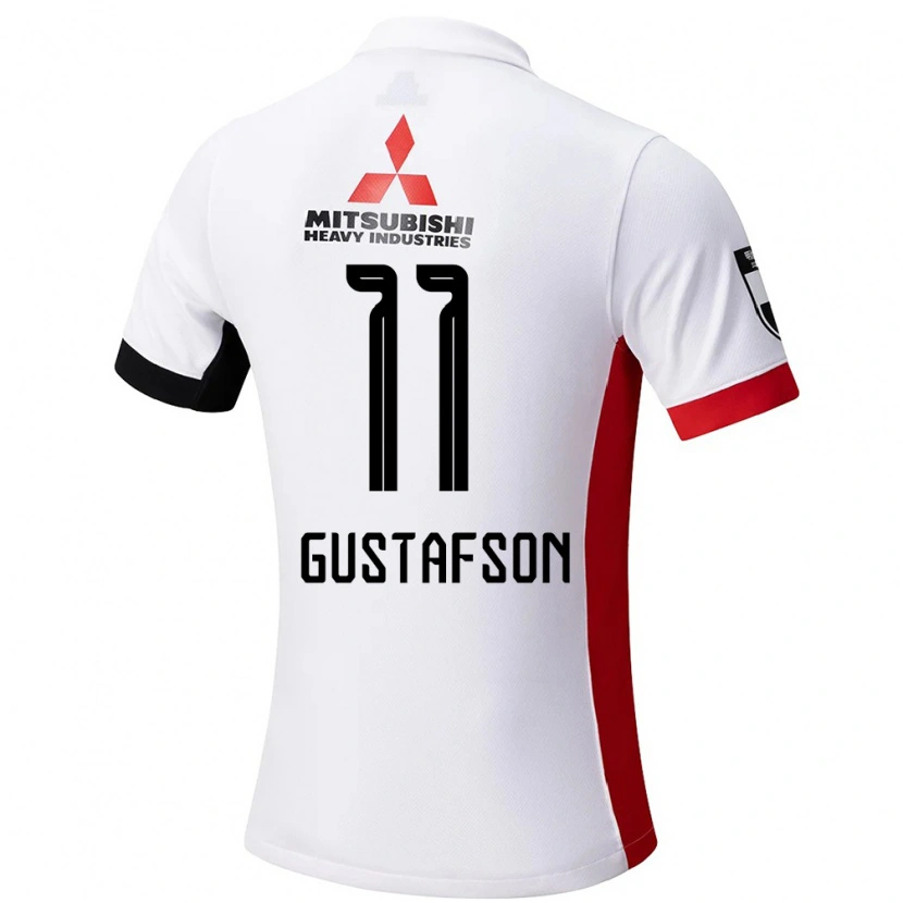 Danxen Kinder Samuel Gustafson #11 Weiß Schwarz Auswärtstrikot Trikot 2025/26 T-Shirt