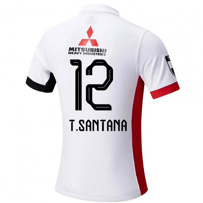 Danxen Kinder Thiago #12 Weiß Schwarz Auswärtstrikot Trikot 2025/26 T-Shirt
