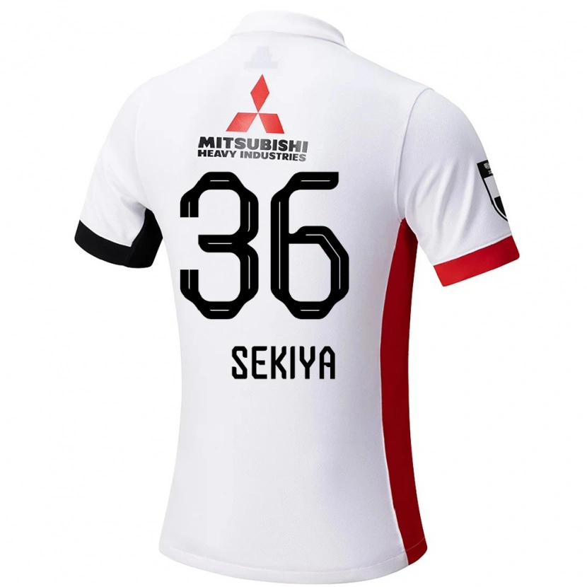 Danxen Kinder Hikaru Sekiya #36 Weiß Schwarz Auswärtstrikot Trikot 2025/26 T-Shirt