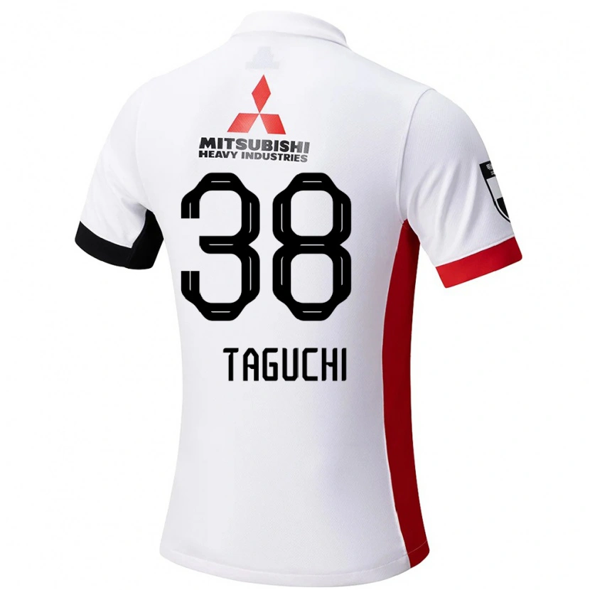 Danxen Kinder Keita Taguchi #38 Weiß Schwarz Auswärtstrikot Trikot 2025/26 T-Shirt