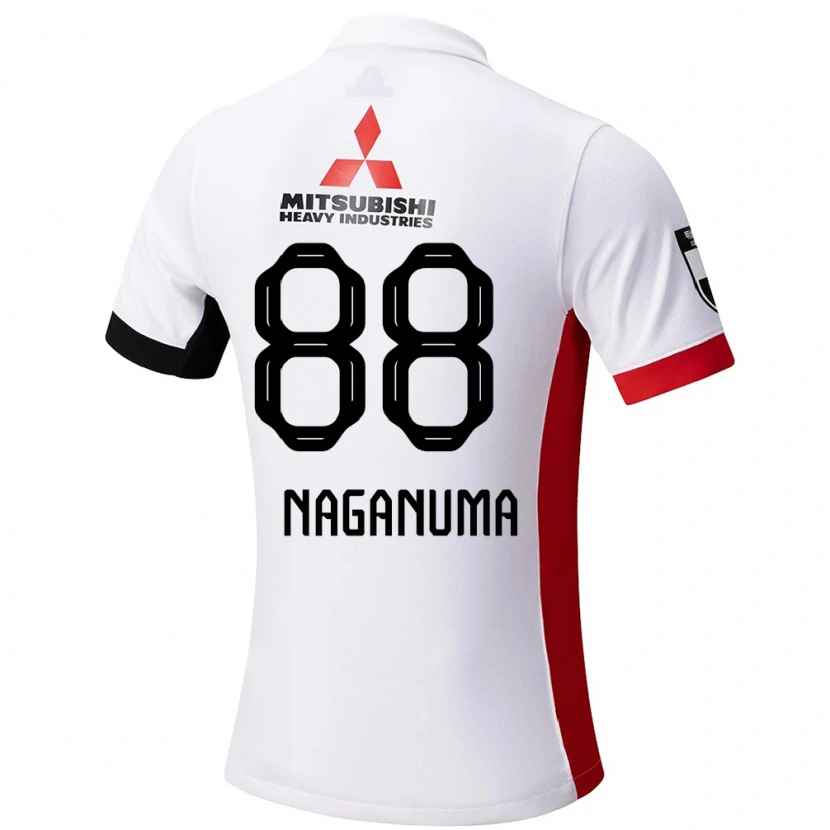 Danxen Kinder Yoichi Naganuma #88 Weiß Schwarz Auswärtstrikot Trikot 2025/26 T-Shirt