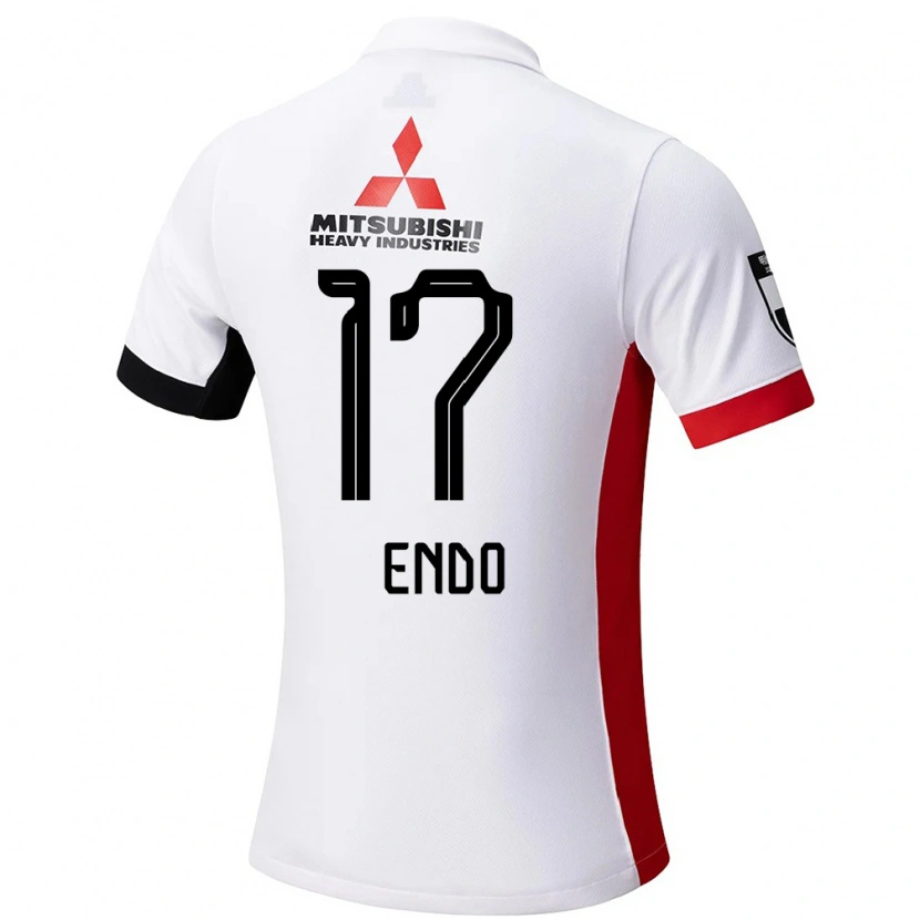 Danxen Kinder Yu Endo #17 Weiß Schwarz Auswärtstrikot Trikot 2025/26 T-Shirt
