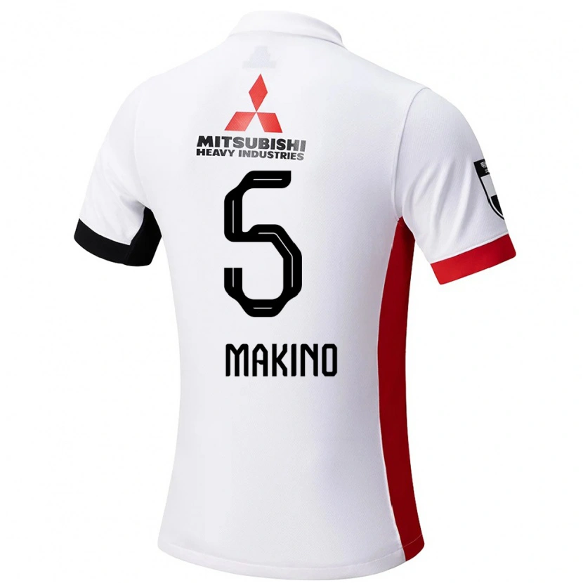 Danxen Kinder Tomoaki Makino #5 Weiß Schwarz Auswärtstrikot Trikot 2025/26 T-Shirt