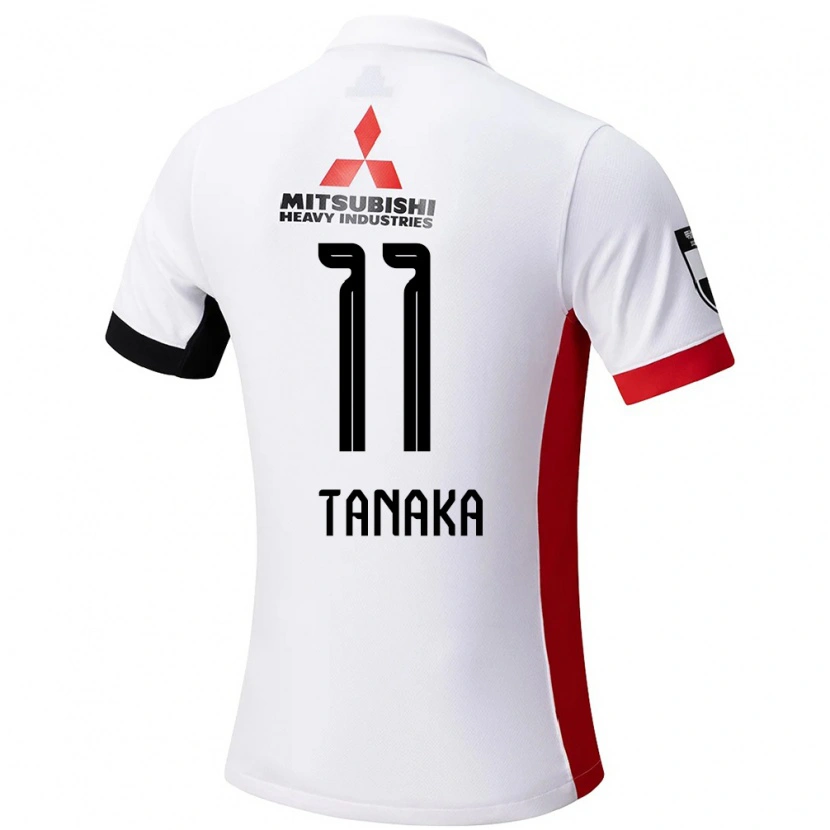 Danxen Kinder Tatsuya Tanaka #11 Weiß Schwarz Auswärtstrikot Trikot 2025/26 T-Shirt