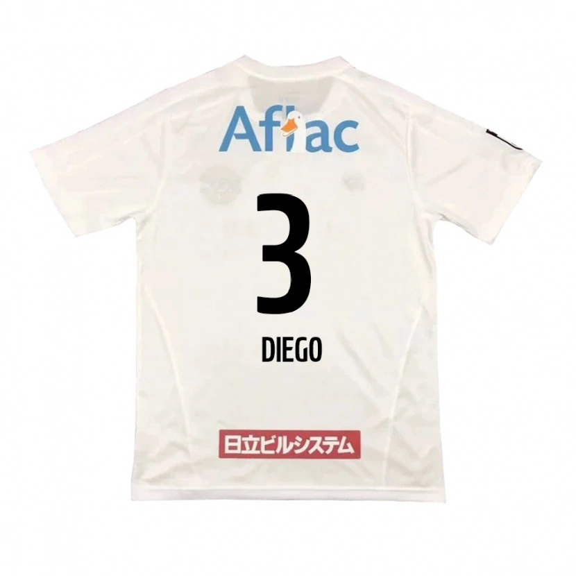 Danxen Kinder Diego #3 Hellgrau Beige Auswärtstrikot Trikot 2025/26 T-Shirt
