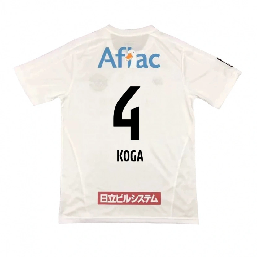 Danxen Kinder Taiyo Koga #4 Hellgrau Beige Auswärtstrikot Trikot 2025/26 T-Shirt