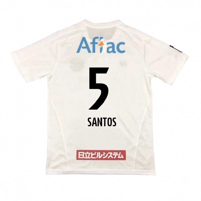 Danxen Kinder Emerson Santos #5 Hellgrau Beige Auswärtstrikot Trikot 2025/26 T-Shirt
