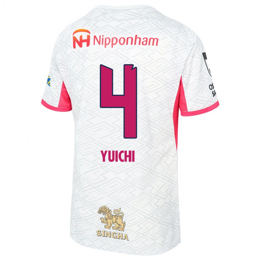 Danxen Kinder Yuichi Hirano #4 Weiß Sakura Rosa Auswärtstrikot Trikot 2025/26 T-Shirt