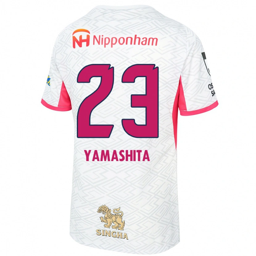 Danxen Kinder Tatsuya Yamashita #23 Weiß Sakura Rosa Auswärtstrikot Trikot 2025/26 T-Shirt