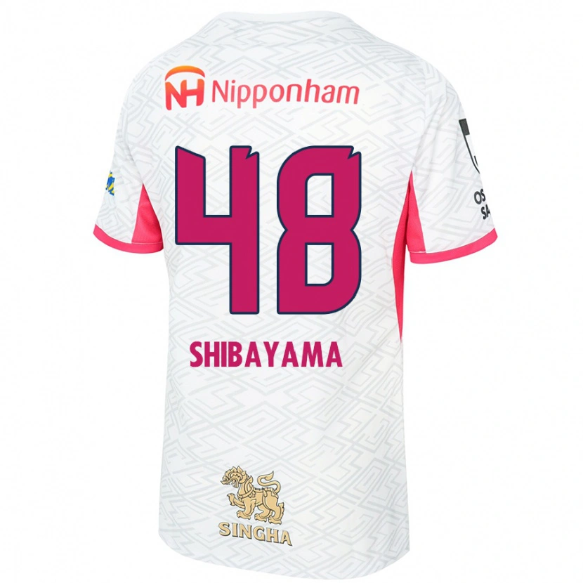 Danxen Kinder Masaya Shibayama #48 Weiß Sakura Rosa Auswärtstrikot Trikot 2025/26 T-Shirt