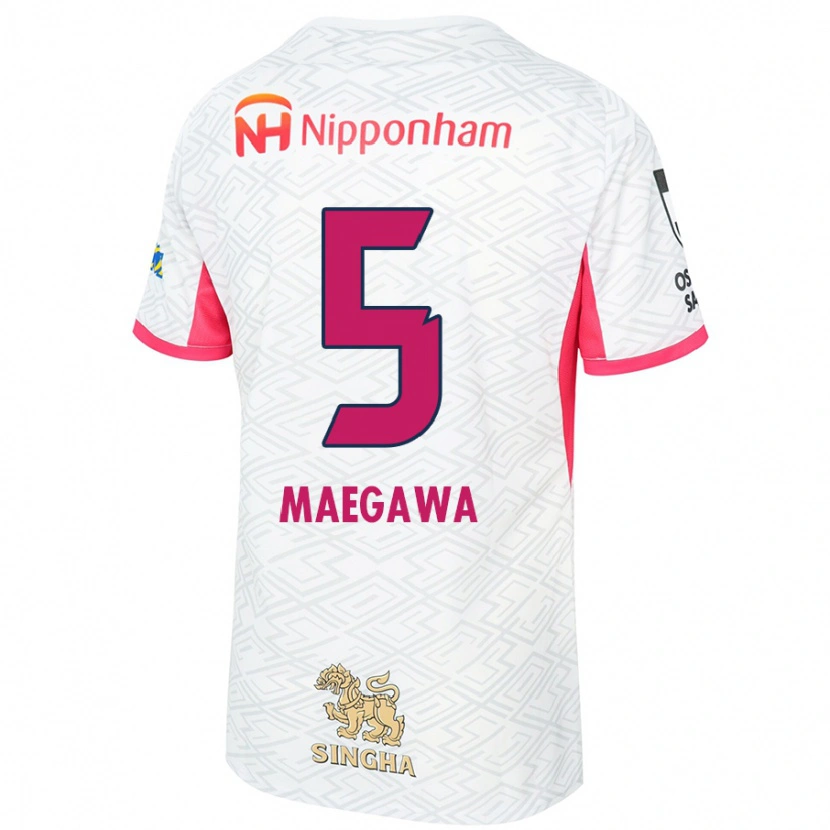 Danxen Kinder Miki Maegawa #5 Weiß Sakura Rosa Auswärtstrikot Trikot 2025/26 T-Shirt