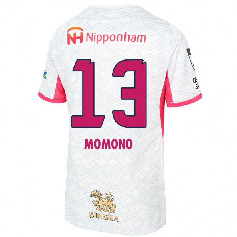 Danxen Kinder Miyuka Momono #13 Weiß Sakura Rosa Auswärtstrikot Trikot 2025/26 T-Shirt