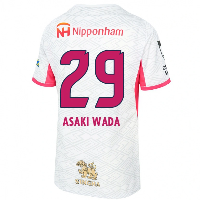 Danxen Kinder Asaki Wada #29 Weiß Sakura Rosa Auswärtstrikot Trikot 2025/26 T-Shirt