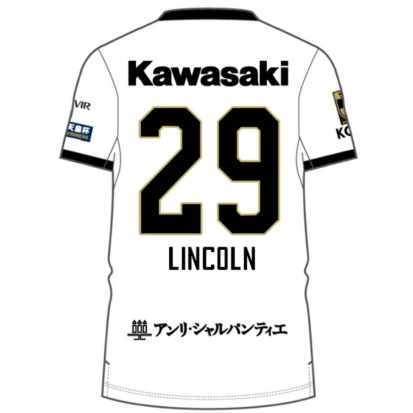 Danxen Kinder Lincoln #29 Weiß Schwarz Auswärtstrikot Trikot 2025/26 T-Shirt