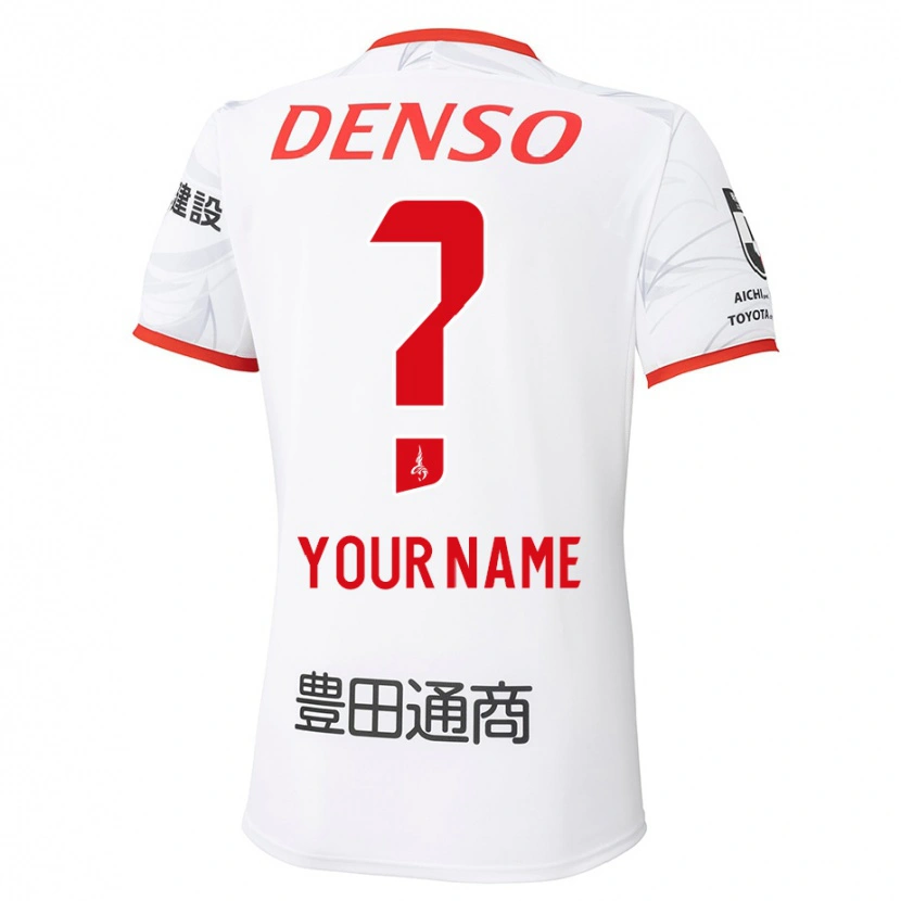 Danxen Kinder Ihren Namen #0 Weiß Rot Auswärtstrikot Trikot 2025/26 T-Shirt