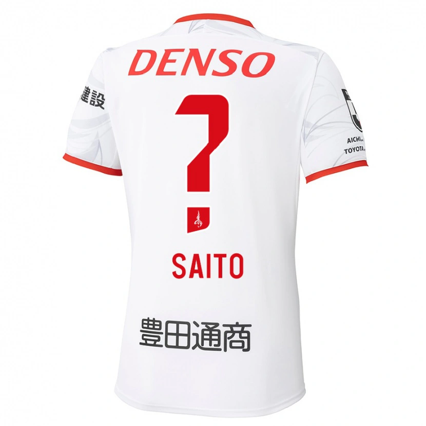 Danxen Kinder Taiyo Saito #0 Weiß Rot Auswärtstrikot Trikot 2025/26 T-Shirt