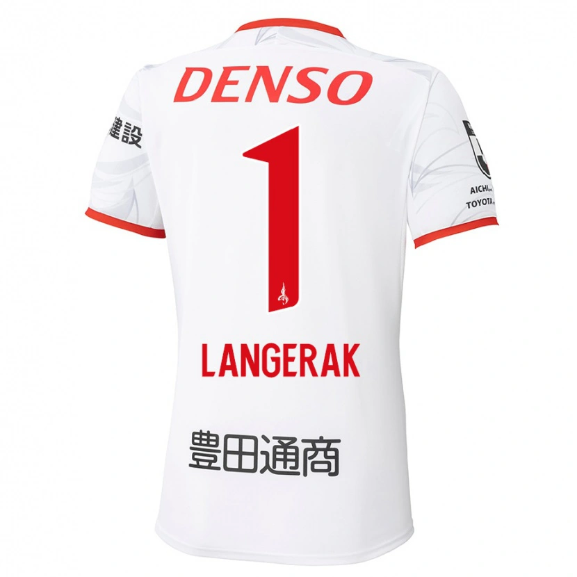 Danxen Kinder Mitchell Langerak #1 Weiß Rot Auswärtstrikot Trikot 2025/26 T-Shirt