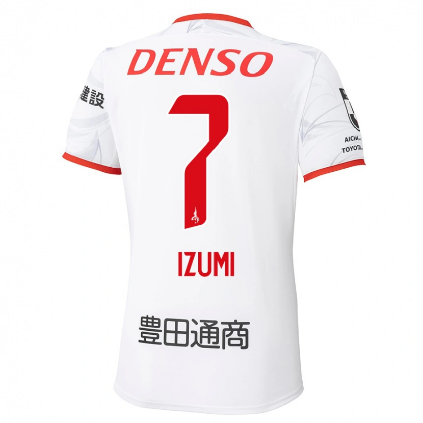 Danxen Kinder Ryuji Izumi #7 Weiß Rot Auswärtstrikot Trikot 2025/26 T-Shirt