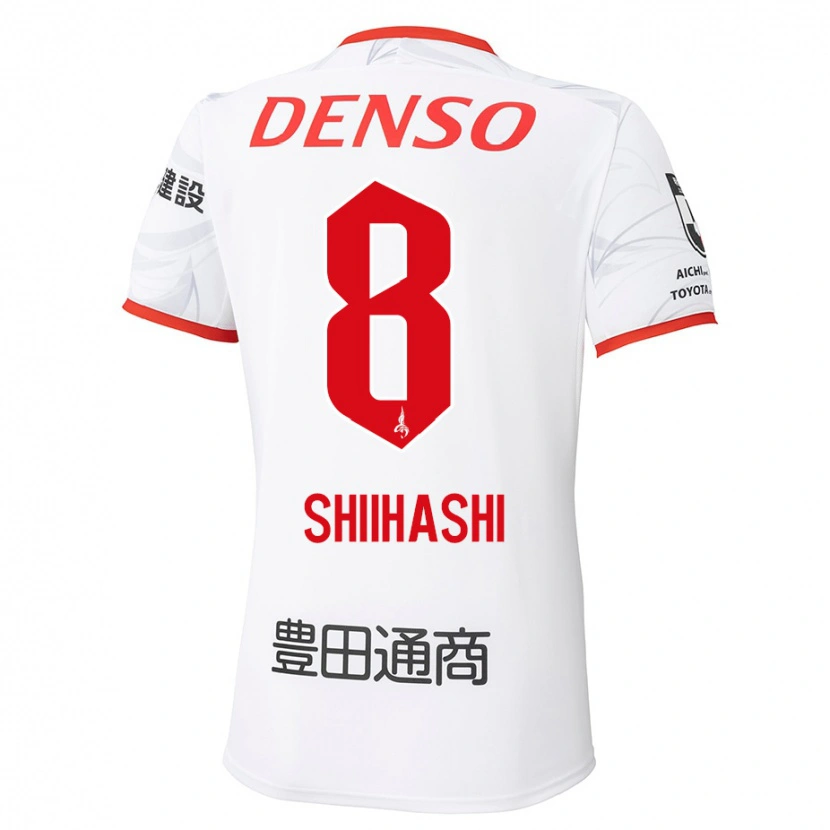 Danxen Kinder Keiya Shiihashi #8 Weiß Rot Auswärtstrikot Trikot 2025/26 T-Shirt
