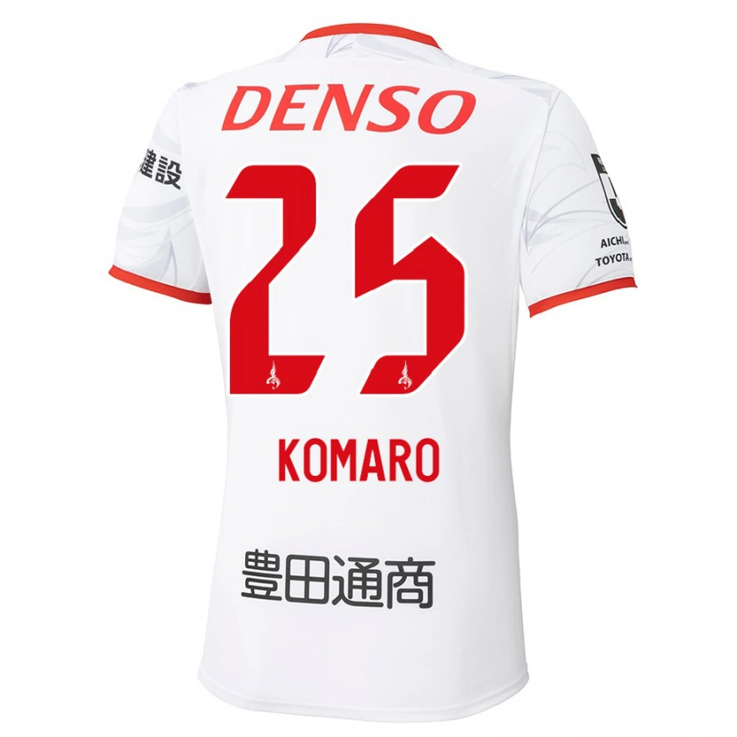 Danxen Kinder Shuta Komaro #25 Weiß Rot Auswärtstrikot Trikot 2025/26 T-Shirt