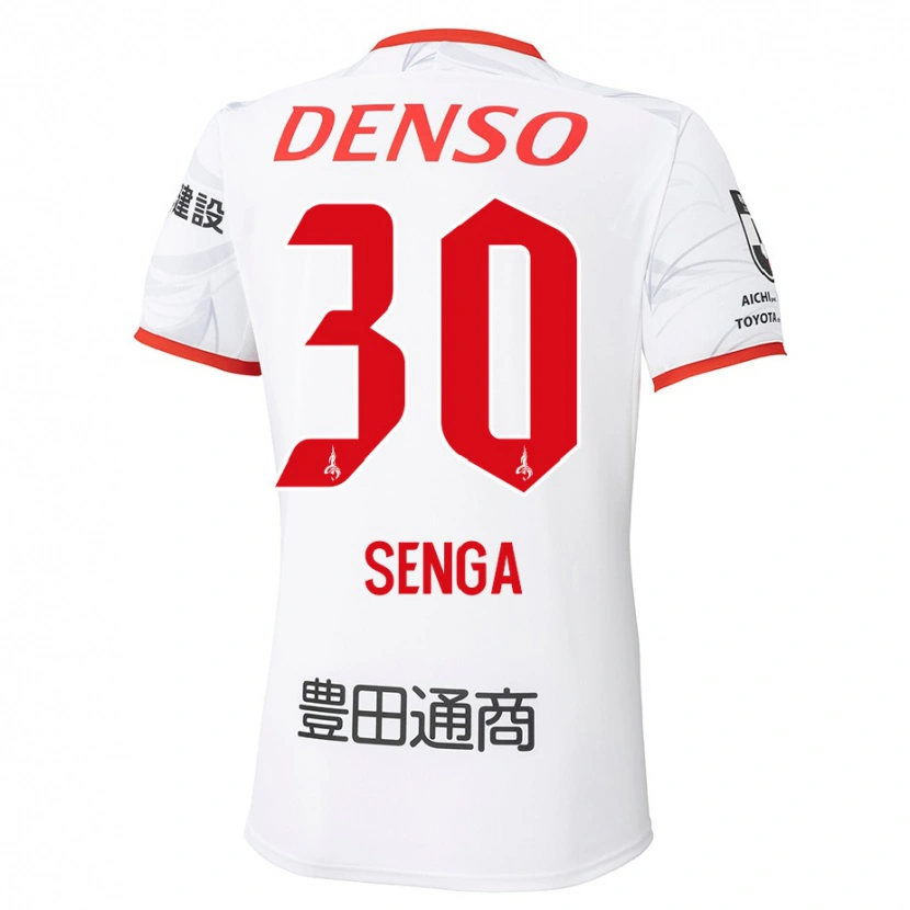 Danxen Kinder Shotaro Senga #30 Weiß Rot Auswärtstrikot Trikot 2025/26 T-Shirt