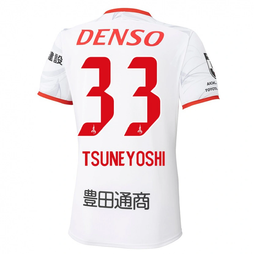 Danxen Kinder Ryoma Tsuneyoshi #33 Weiß Rot Auswärtstrikot Trikot 2025/26 T-Shirt