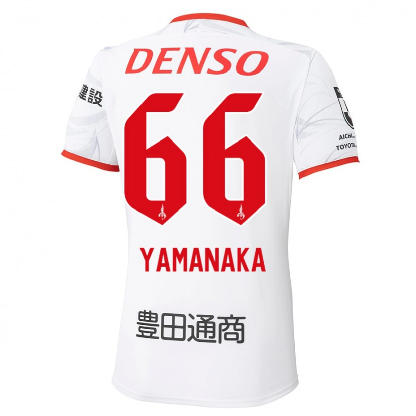 Danxen Kinder Ryosuke Yamanaka #66 Weiß Rot Auswärtstrikot Trikot 2025/26 T-Shirt