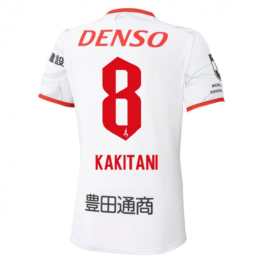 Danxen Kinder Yoichiro Kakitani #8 Weiß Rot Auswärtstrikot Trikot 2025/26 T-Shirt