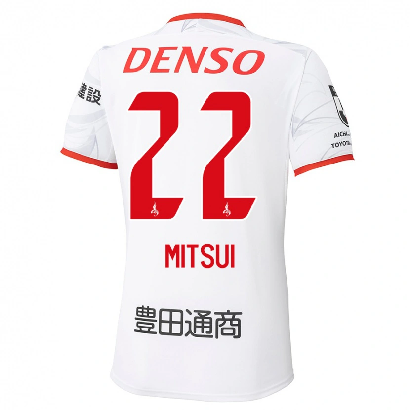Danxen Kinder Daiki Mitsui #22 Weiß Rot Auswärtstrikot Trikot 2025/26 T-Shirt