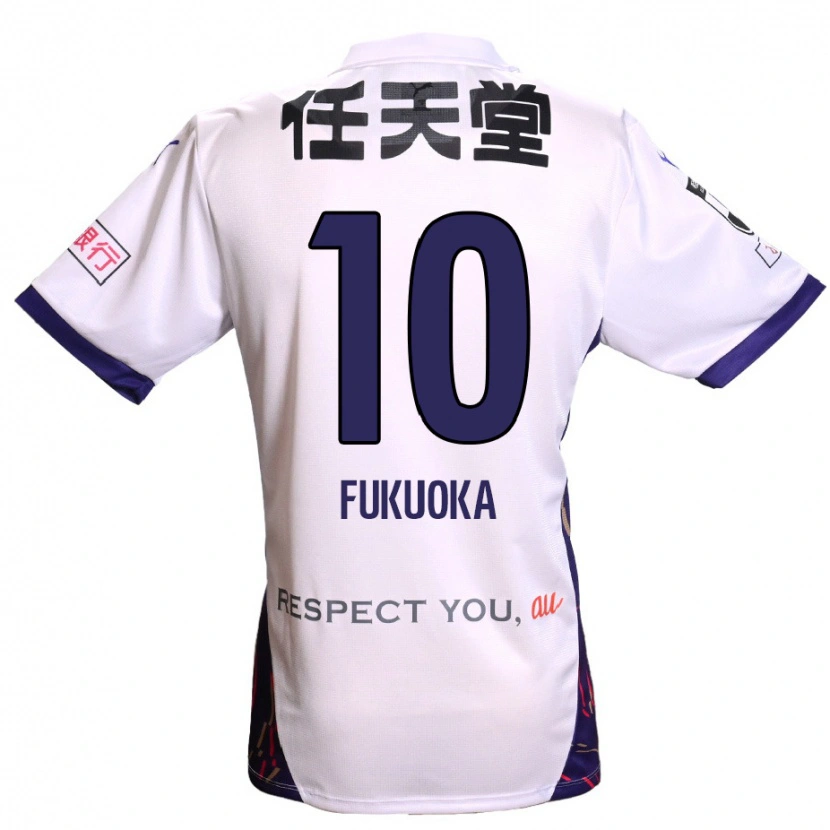 Danxen Kinder Shimpei Fukuoka #10 Weiß Lila Schwarz Auswärtstrikot Trikot 2025/26 T-Shirt