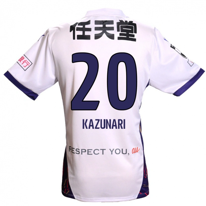 Danxen Kinder Kazunari Kita #20 Weiß Lila Schwarz Auswärtstrikot Trikot 2025/26 T-Shirt