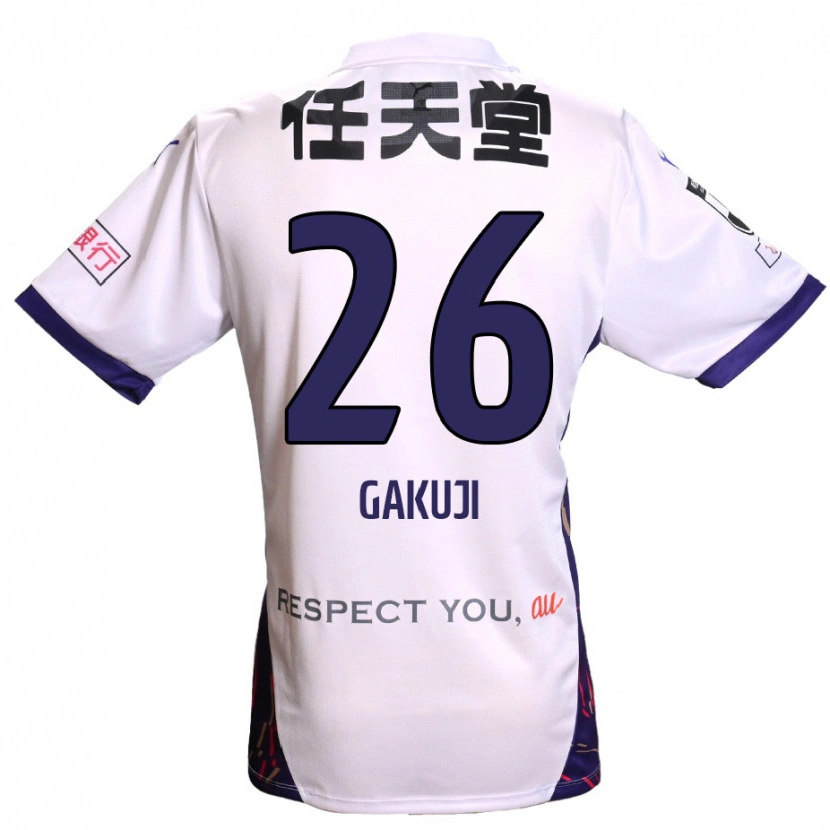 Danxen Kinder Gakuji Ota #26 Weiß Lila Schwarz Auswärtstrikot Trikot 2025/26 T-Shirt