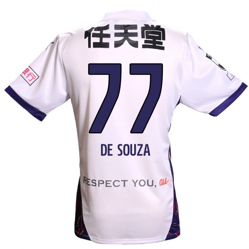 Danxen Kinder Murilo De Souza #77 Weiß Lila Schwarz Auswärtstrikot Trikot 2025/26 T-Shirt