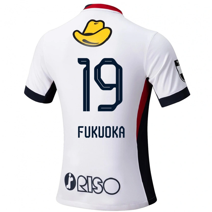 Danxen Kinder Yuwa Fukuoka #19 Weiß Schwarz Auswärtstrikot Trikot 2025/26 T-Shirt
