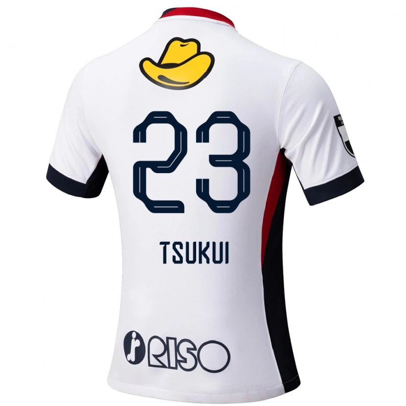 Danxen Kinder Keisuke Tsukui #23 Weiß Schwarz Auswärtstrikot Trikot 2025/26 T-Shirt