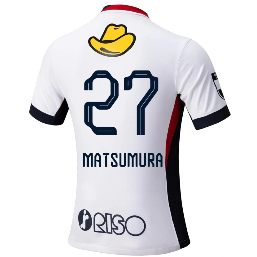 Danxen Kinder Yuta Matsumura #27 Weiß Schwarz Auswärtstrikot Trikot 2025/26 T-Shirt