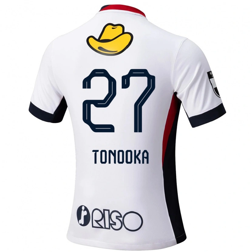 Danxen Kinder Ryota Tonooka #27 Weiß Schwarz Auswärtstrikot Trikot 2025/26 T-Shirt