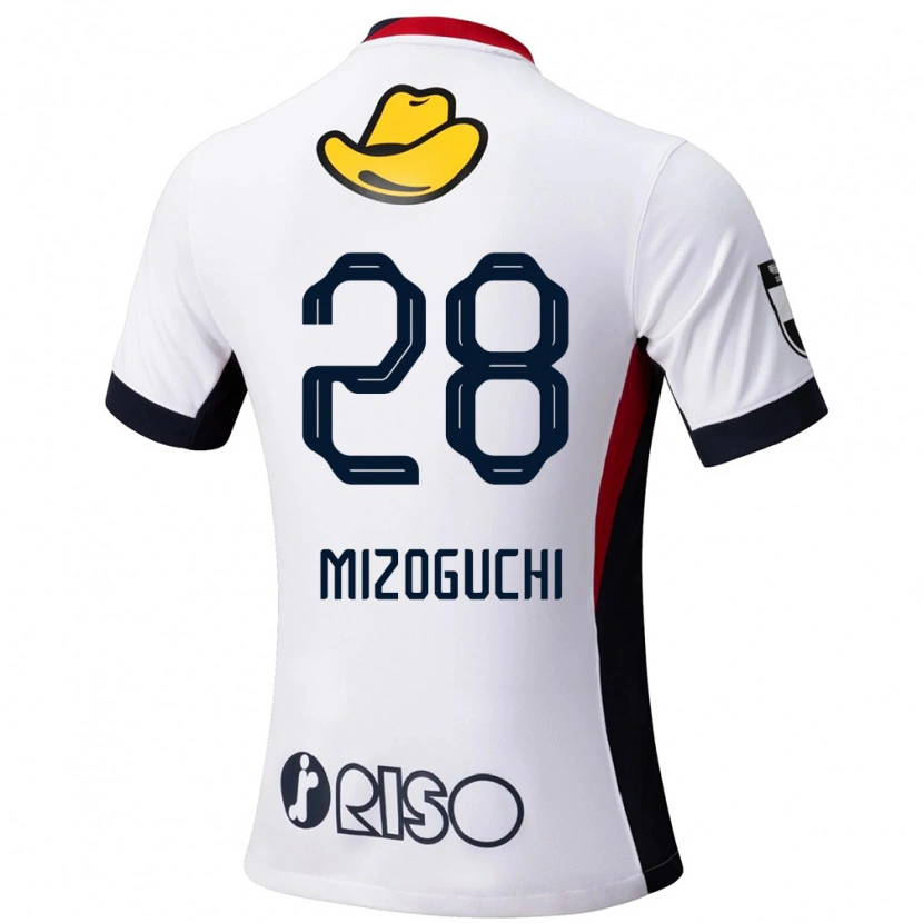 Danxen Kinder Shuhei Mizoguchi #28 Weiß Schwarz Auswärtstrikot Trikot 2025/26 T-Shirt