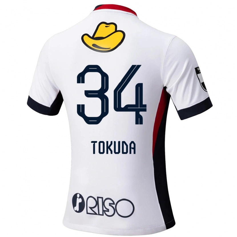 Danxen Kinder Homare Tokuda #34 Weiß Schwarz Auswärtstrikot Trikot 2025/26 T-Shirt